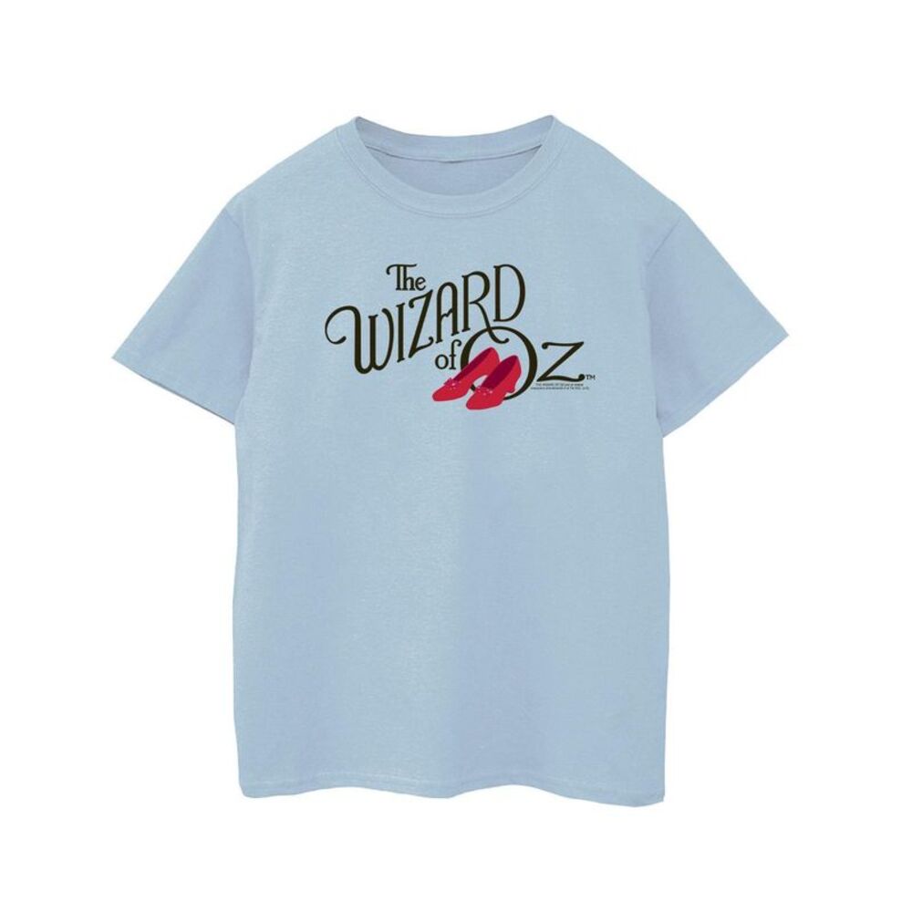 The Wizard Of Oz Girls Ruby Slippers Logo Cotton T-Shirt / Baby Blue